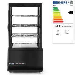 Arktic Koelvitrinekast Zwart 68 Liter