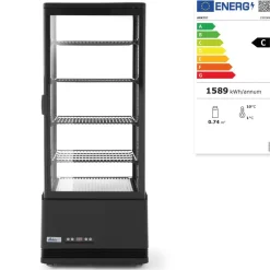 Arktic Koelvitrinekast Zwart 98 Liter