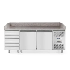 Arktic Pizzawerkbank met 2 deuren en 7 lades 280L