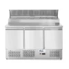 Arktic Saladette met 3 deuren en verhoogde GN vitrine 380L