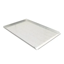 Bakplaat Aluminium Geperforeerd 60x40cm (3 randen 90°)