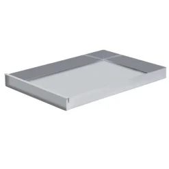 Bakplaat aluminium 3 randen (90º) - 58x40x5cm + Voorzetstuk
