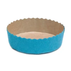 Bakvorm Karton Rond Ø10x3cm Blauw (per stuk)