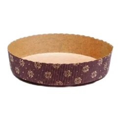 Bakvorm Karton Rond Ø15,5x3,5cm Bruin/Goud (per stuk)