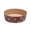 Bakvorm Karton Rond Ø10x3cm Bruin/Goud (per stuk)