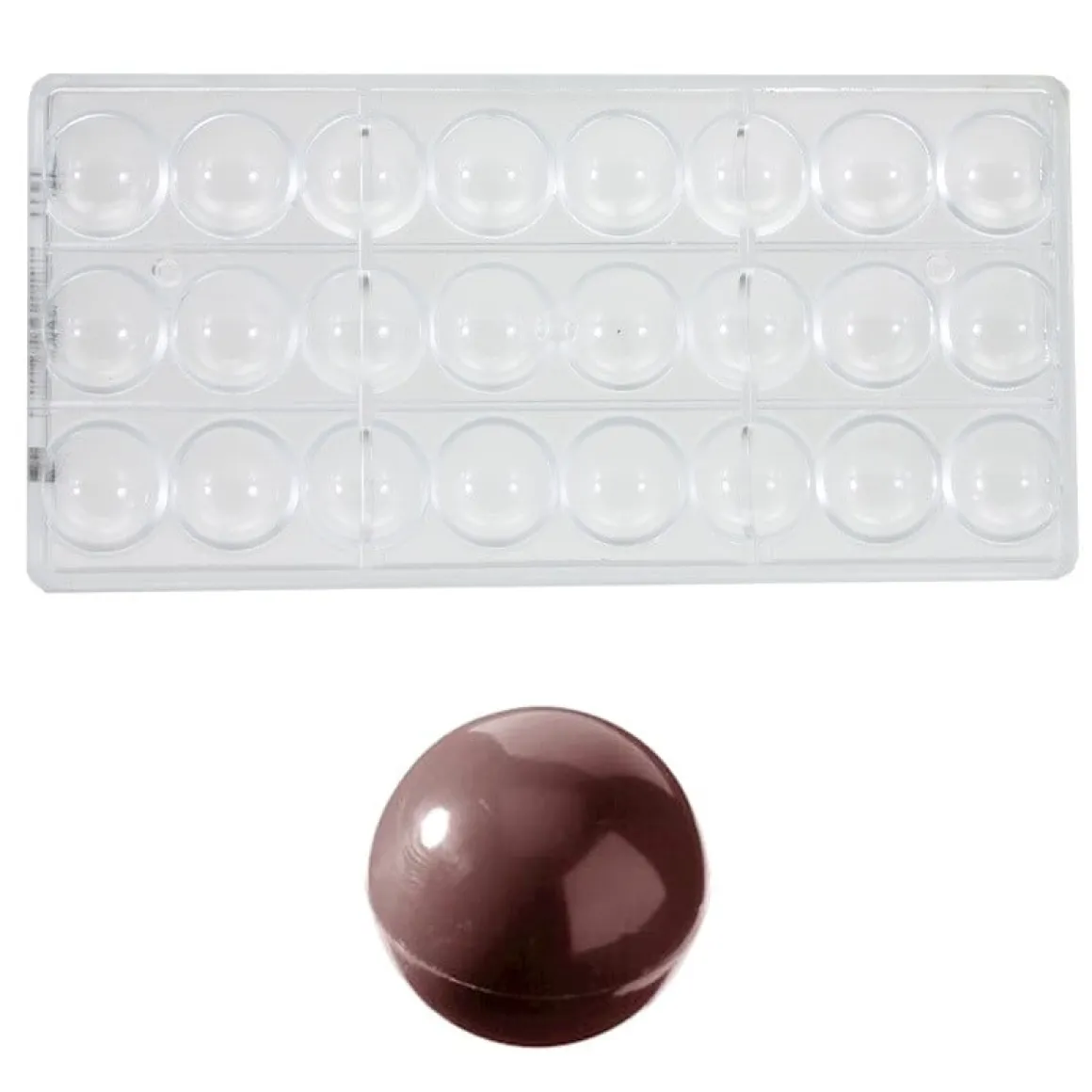 Bonbonvorm Chocolate World Bol (24x) Ø30 mm