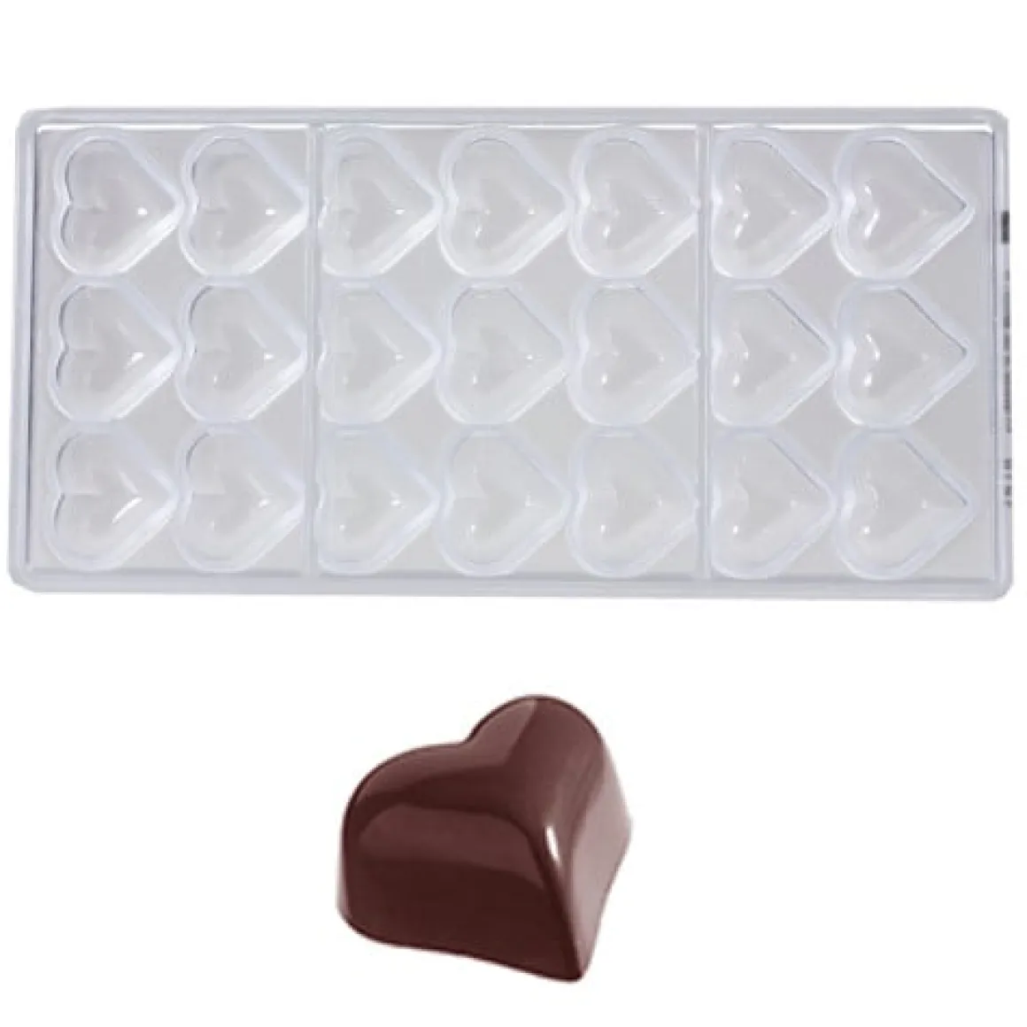 Bonbonvorm Chocolate World Hartje Bol (21x) 30x36x19 mm