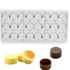 Bonbonvorm Chocolate World Ronde Schelp (24x) 28x13 mm
