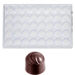 Bonbonvorm Chocolate World Rond Swirl (40x) Ø28 mm