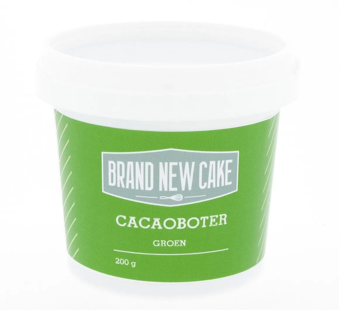 BrandNewCake Cacaoboter gekleurd Groen 200g