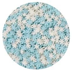 BrandNewCake Confetti Sneeuwvlokken Blauw/Wit 50gr.