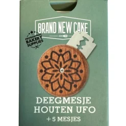 BrandNewCake Deegmesje Houten UFO (incl. 5 mesjes)