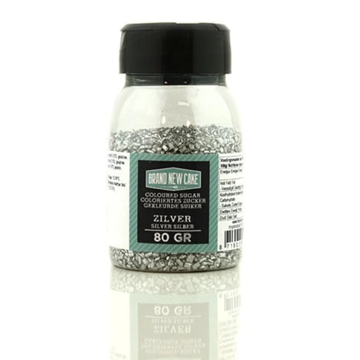BrandNewCake Gekleurde Suiker Zilver 80gr.