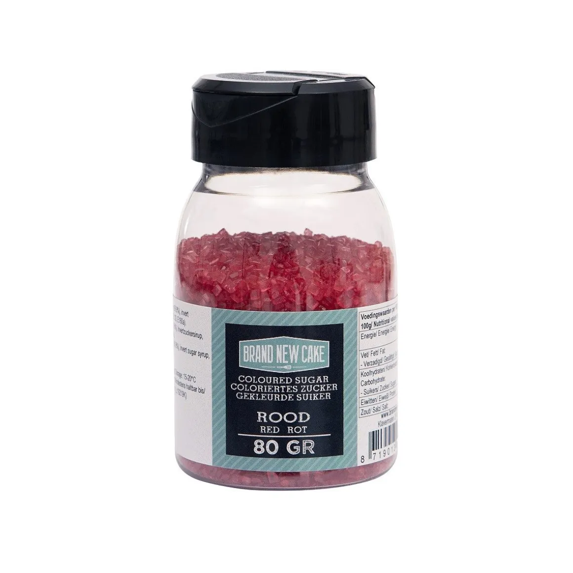 BrandNewCake Gekleurde Suiker Rood 80gr.