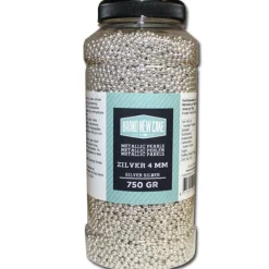 BrandNewCake Suikerparels Metallic Zilver 4mm 750gr.
