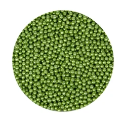 BrandNewCake Suikerparels Metallic Groen 4mm 80gr.
