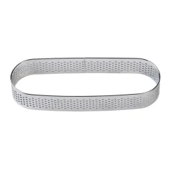 BrandNewCake Taartring RVS Ovaal Geperforeerd 12x3,5x2cm