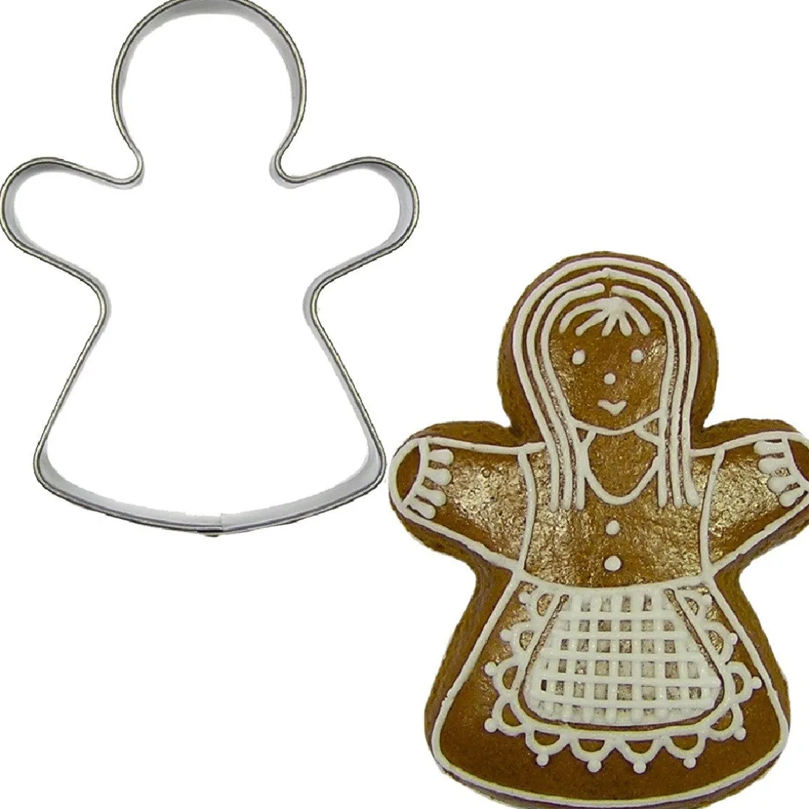 BrandNewCake Uitsteker Gingerbread Vrouw RVS 6,5cm