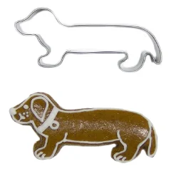 BrandNewCake Uitsteker Hond Teckel RVS 8cm