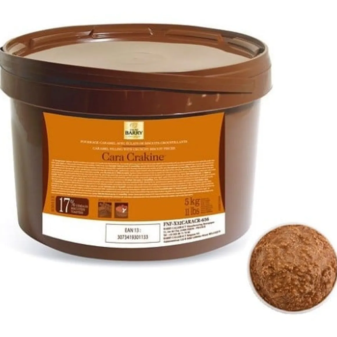 Callebaut Cara Crakine krokante vulling (koekjescrunch) 5kg