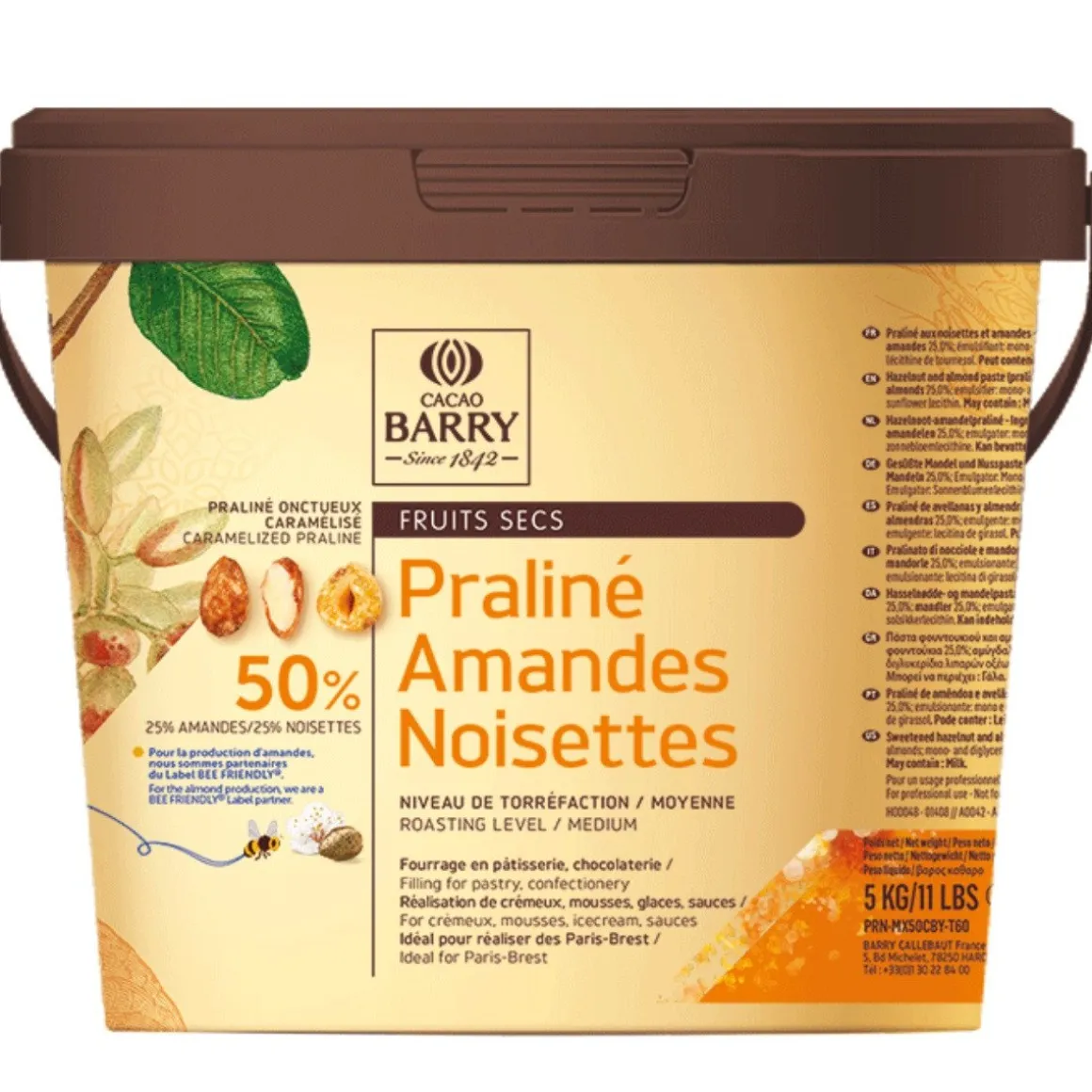 Callebaut Praliné Amandel/Hazelnoot 1kg