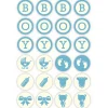 Chocoladedecoratie Baby Boy Ø3cm 96st