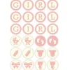 Chocoladedecoratie Baby Girl Ø3cm 96st.