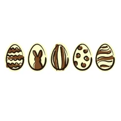 Chocoladedecoratie Ei Assortiment 168 stuks