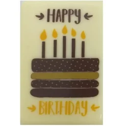 Chocoladedecoratie Happy Birthday 50st.