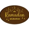 Chocoladedecoratie Ramadan Mubarak Ovaal 3,4x5,5cm 30st.
