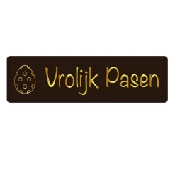 Chocoladedecoratie Vrolijk Pasen Goud 182 stuks