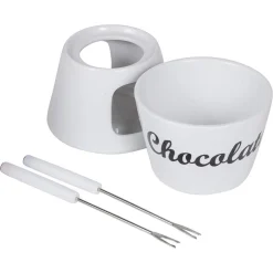 Chocoladefondue Set Porselein