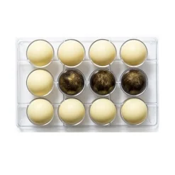 Chocolade Holvorm Halve Bol (12x) Ø50 mm