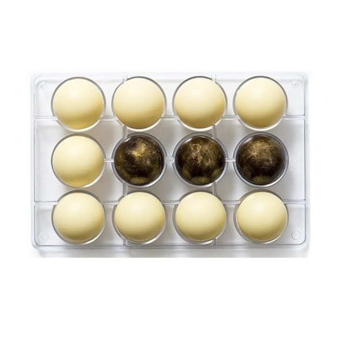 Chocolade Holvorm Halve Bol (12x) Ø50 mm