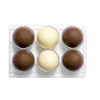 Chocolade Holvorm Halve Bol (6x) Ø75 mm