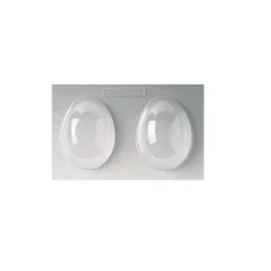Chocolade Holvorm Pasen Half-Ei Glad (2x) 14x10x5cm.