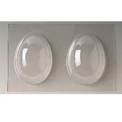 Chocolade Holvorm Pasen Half-Ei Glad (2x) 11x8x4cm.
