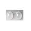Chocolade Holvorm Pasen Half-Ei Glad (4x) 8x6x2,5cm.