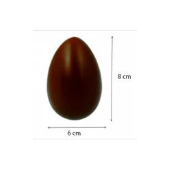 Chocolade Holvorm Pasen Half-Ei Glad (4x) 8x6x2,5cm.