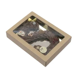 Chocoladeletterdoos GK7 Kraft / Goud 3st