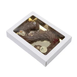 Chocoladeletterdoos GK7 Wit / Goud 26st