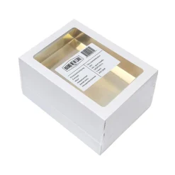 Chocoladeletterdoos GK7 Wit / Goud 3st