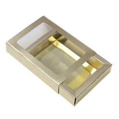Chocoladeletterdoos Klein GK1 Goud / Goud 3st