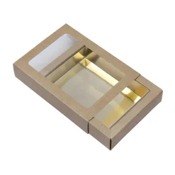 Chocoladeletterdoos Klein GK1 Kraft / Goud 3st