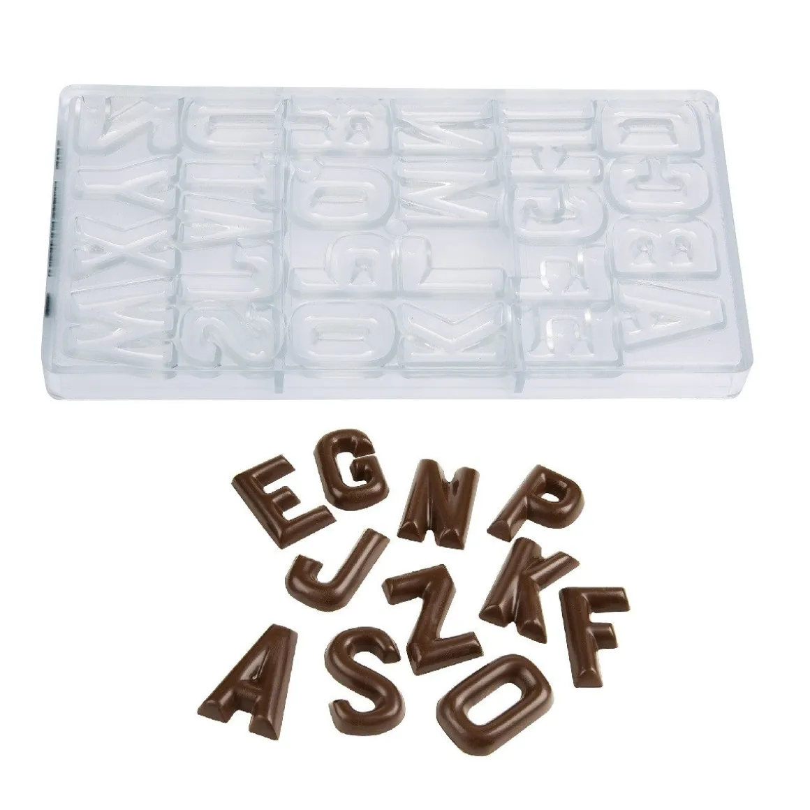 Chocolademal Chocolate World Alfabet (A t/m Z) 4x3x0,6cm