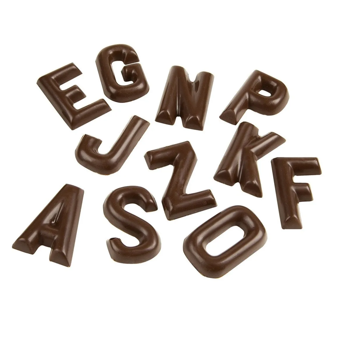 Chocolademal Chocolate World Alfabet (A t/m Z) 4x3x0,6cm