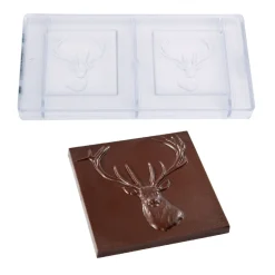 Chocolademal Chocolate World Tablet Hert (2x) 8,5x8,5cm