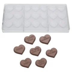 Chocolademal Chocolate World Hartjes Figuren (21x) 30x26x7mm