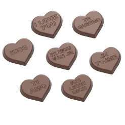 Chocolademal Chocolate World Hartjes Figuren (21x) 30x26x7mm