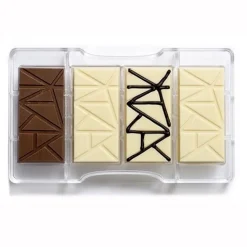 Chocolademal Strepen Tablet (4x) 8,5x4,2 cm